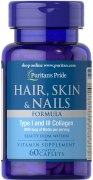 Заказать Puritan’s Pride Hair, Skin & Nails Formula Type 1 and 3 Collagen 60 капс