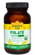 Заказать Country Life Folate 400 мкг 100 Chewable